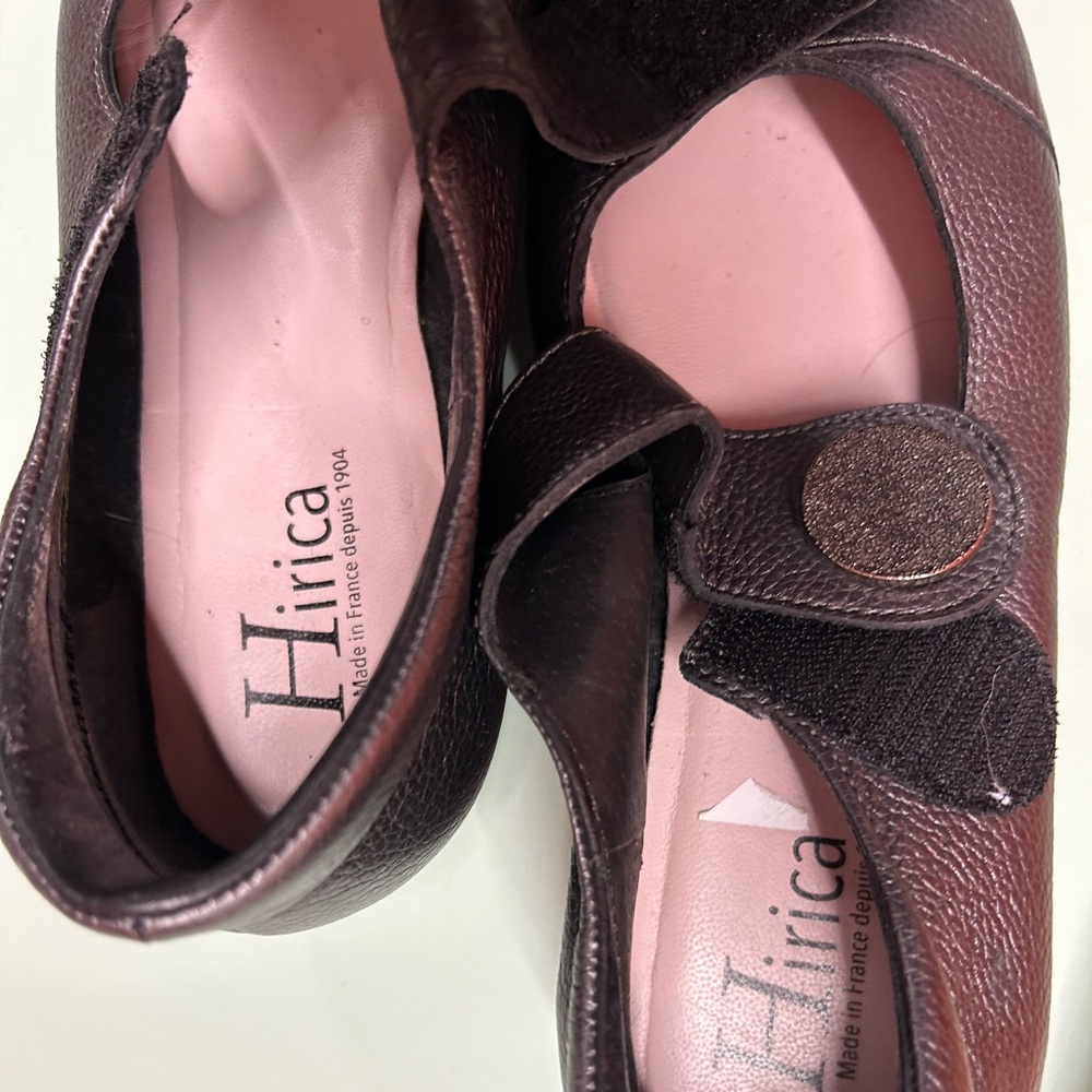 Brand new, made in France, has a metallic shine to it, size 39 EU